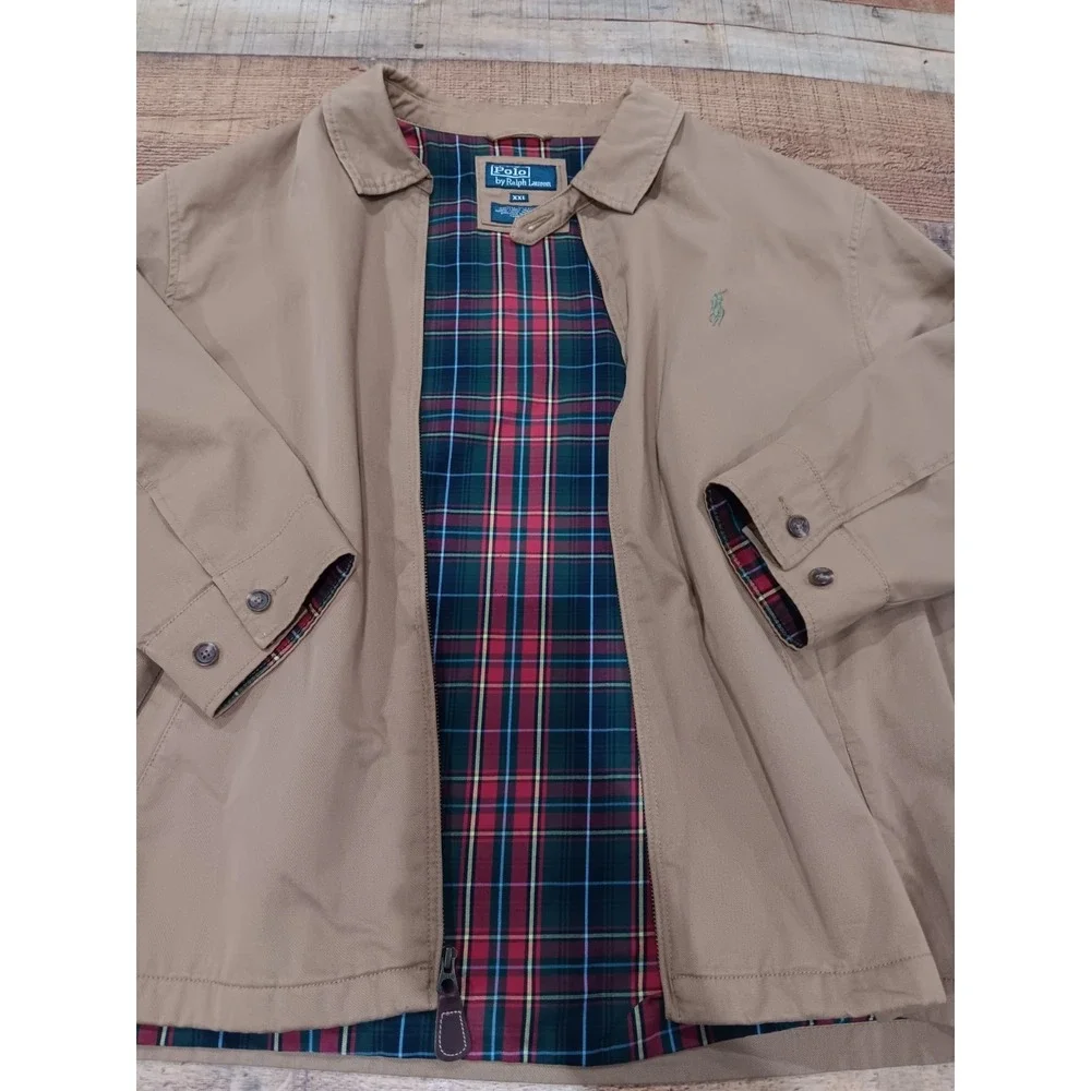 VINTAGE Ralph Lauren Blouson Barn Color Lining Plaid Beauty SIZE XXL Rare